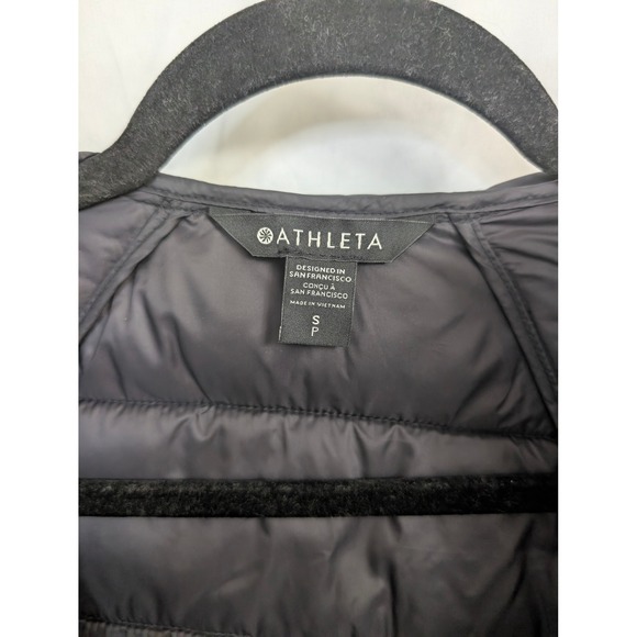 Athleta Black Aire Puffer Jacket Woman Size S - Picture 3 of 6